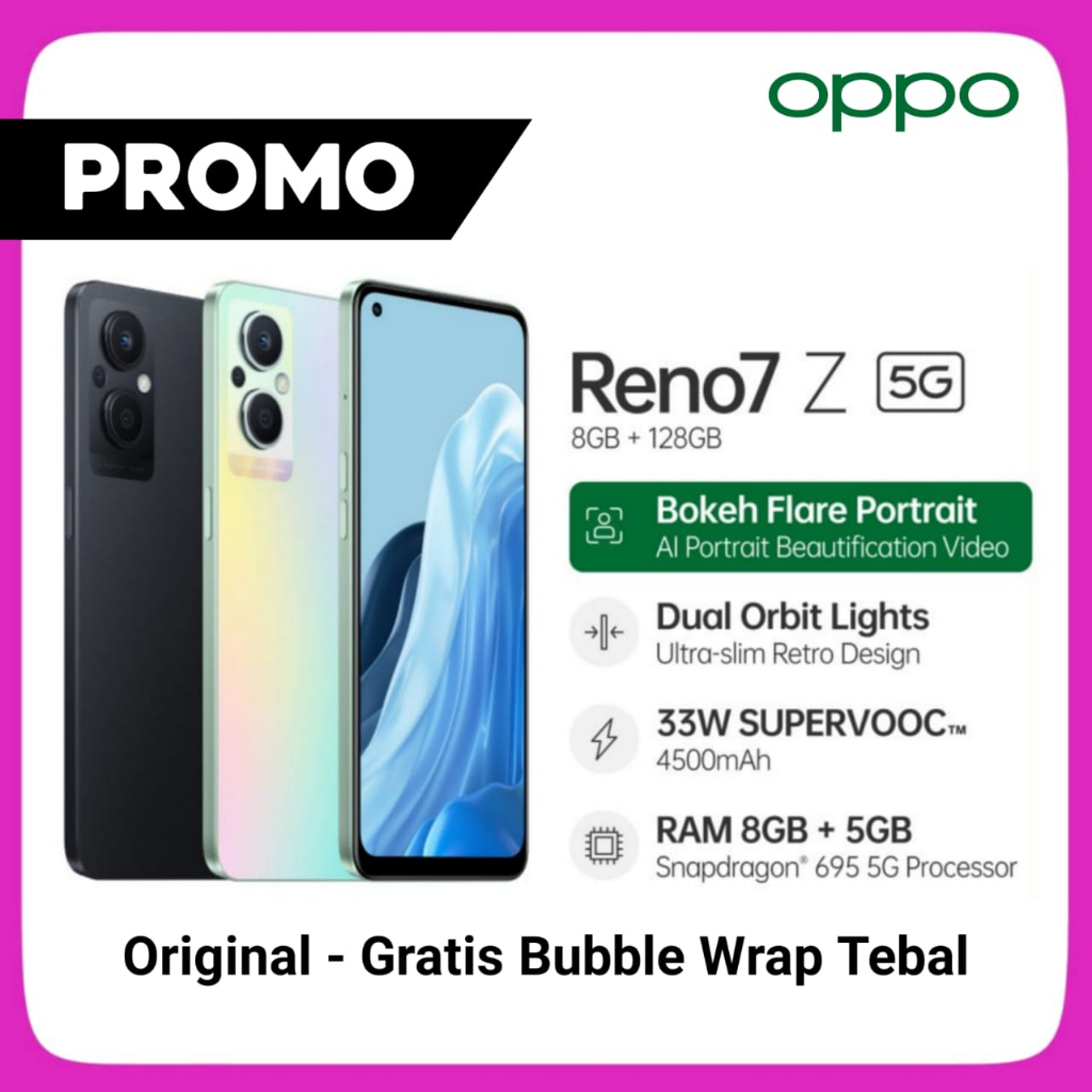 Oppo Reno 7z 5G 8/128GB Garansi Resmi Original