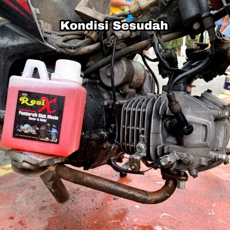 Resix penghilang kerak karat membandel pada mesin mobil motor pembersih blok mesin cairan ampuh penghilang kerak membandel 500 ml