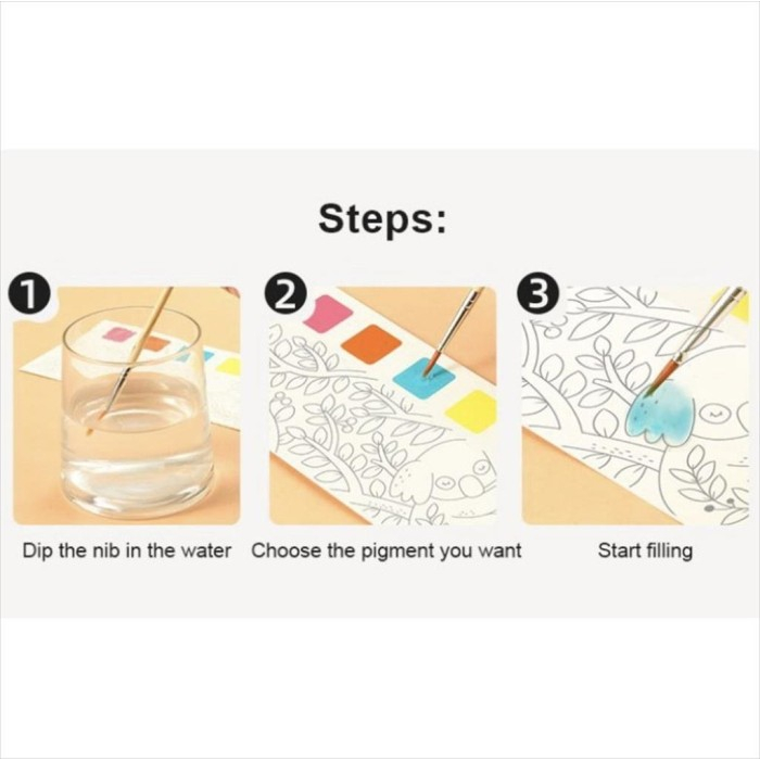 Buku Gambar Lukis Anak Cat Air Buku Cat Mewarnai Watercolour painting