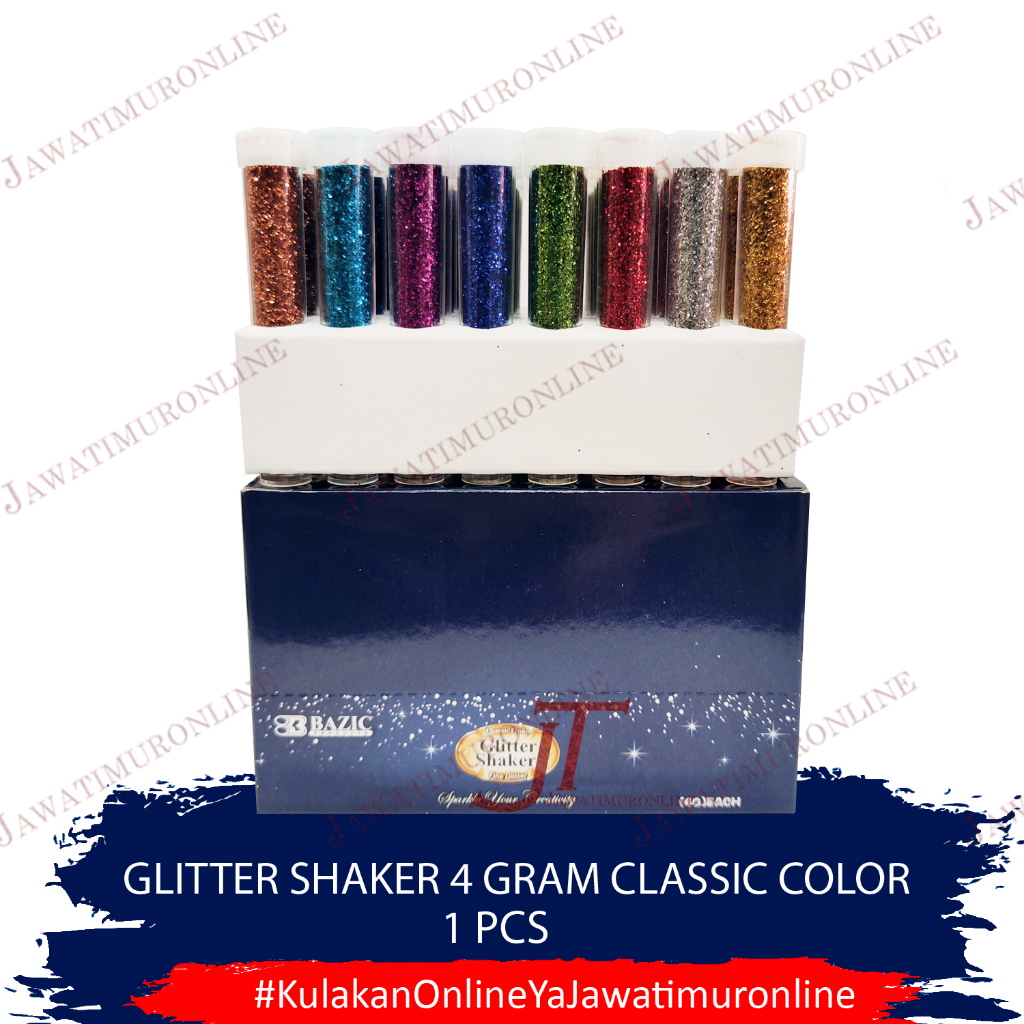 Bubuk Glitter - Glitter Shaker isi 4 Gram - Gliter Metalik Clasic &amp; Neon Color - Serbuk Glitter