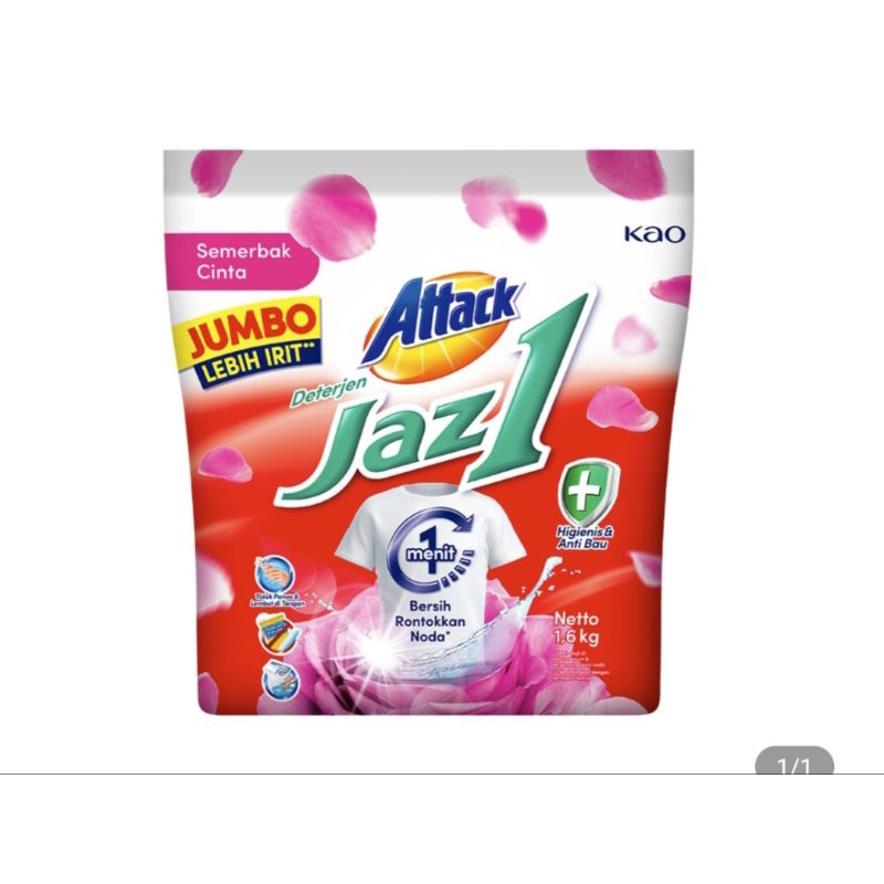 deterjen bubuk attack jazz1 1.6kg +packing dus