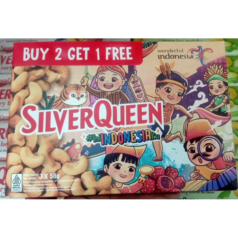 Silverqueen 2 gratis 1 spesial Indonesia 3x58g