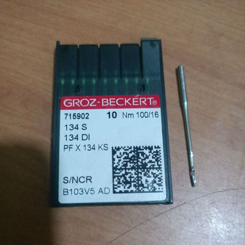 jarum mesin jahit kulit PF x 134 KS nomor 16 S/NCR Groz beckert