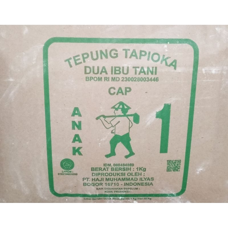 TEPUNG SAGU TANI/TEPUNG TAPIOKA DUA IBU TANI CAP ANAK TANI/SAGU BOGOR - HARGA 1 DUS (ISI 10 PCS)