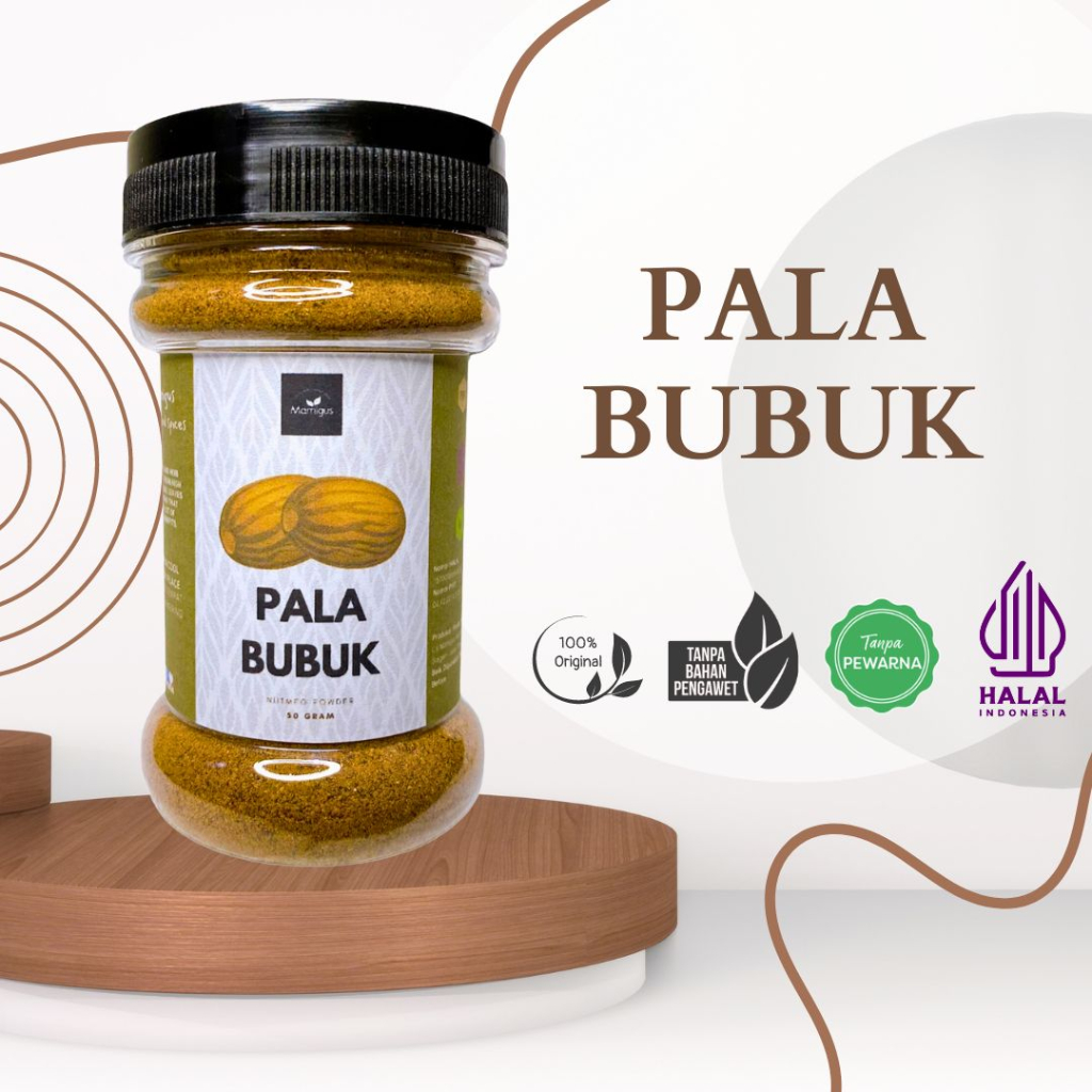 

PALA BUBUK / Nutmeg Powder Rempah Dapur dan Bumbu Masak Botol