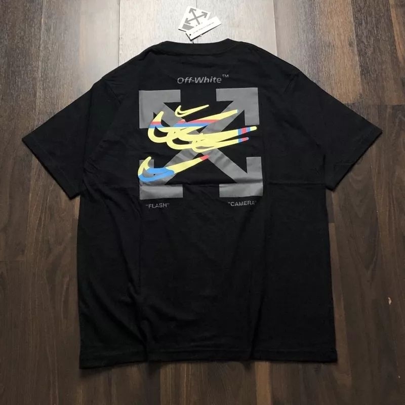 KAOS - OFF WHITE X NIKE HITAM FULLTAG &amp; LABEL