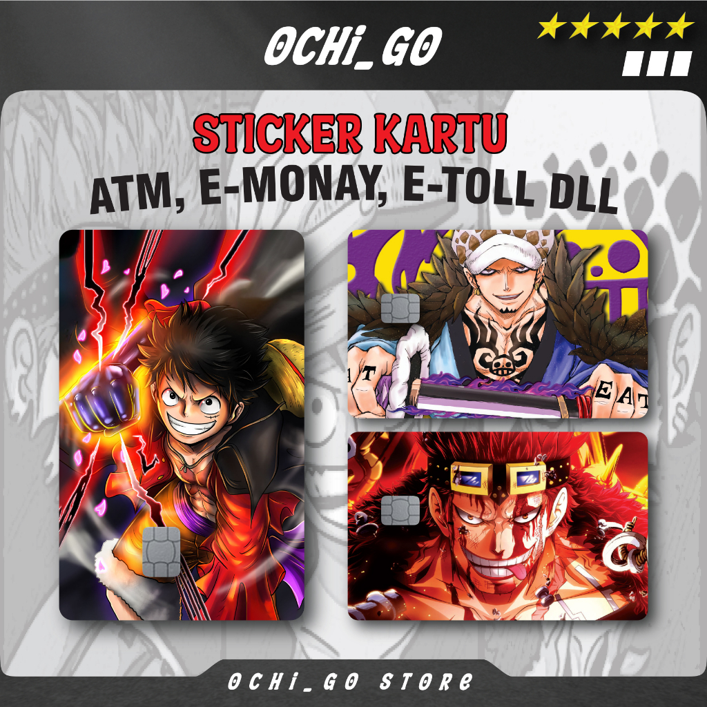 

Stiker Sticker Kartu Atm Garskin Skin Card Atm Anime One Piece | Luffy | Law | Kid | Kartu Atm Bca | Bri | Mandiri | Debit | Credit | E-money | Flazz HOLOGRAM