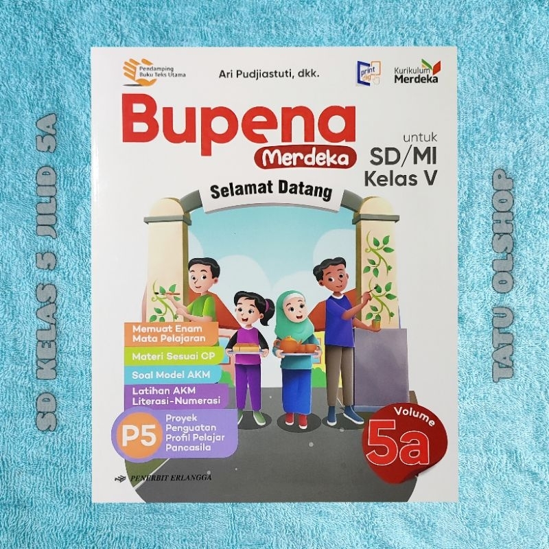 Buku Kurikulum Merdeka Bupena SD Kelas 5 Jilid 5a Original Penerbit Erlangga