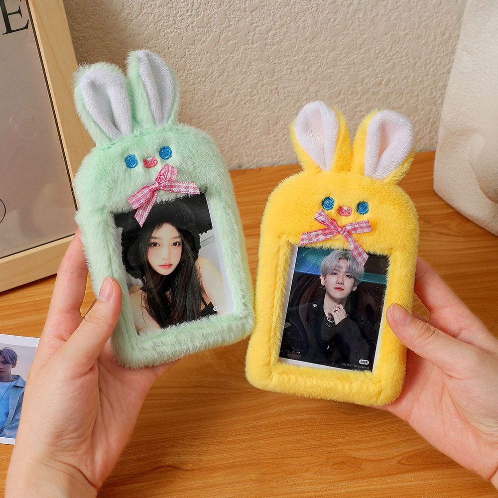 Photocard Holder Keychain Gantungan PC Card Holder Boneka Bulu Kpop