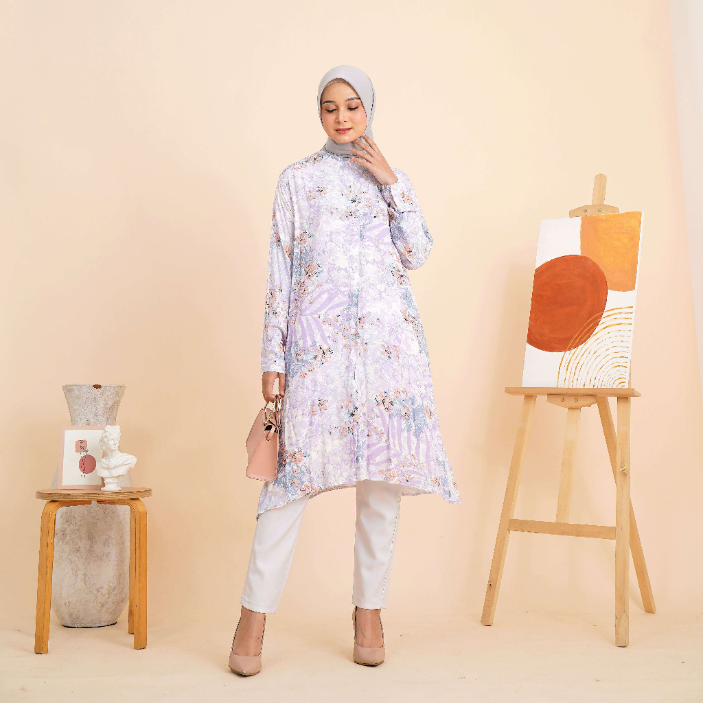 LONG TUNIK RAYON VISCOSE PREMIUM BUSUI/TUNIK RAYON MOTIF TERBARU SERI 3