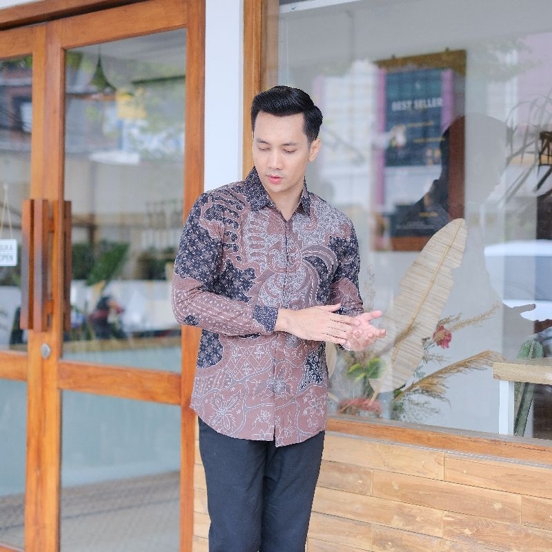 Batik Pria Kertojoyo Premium Lengan Panjang Batik Eksklusif Terbaru Slimfit