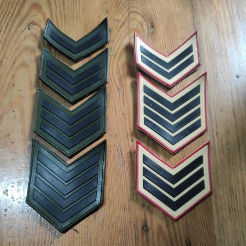 Patch Rubber/emblem karet pangkat TNI Satuan