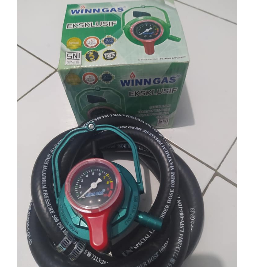 Regulator WINN GAS W 900 Ultimate Manometer Selang gas LPG 500 PSI Asli DN