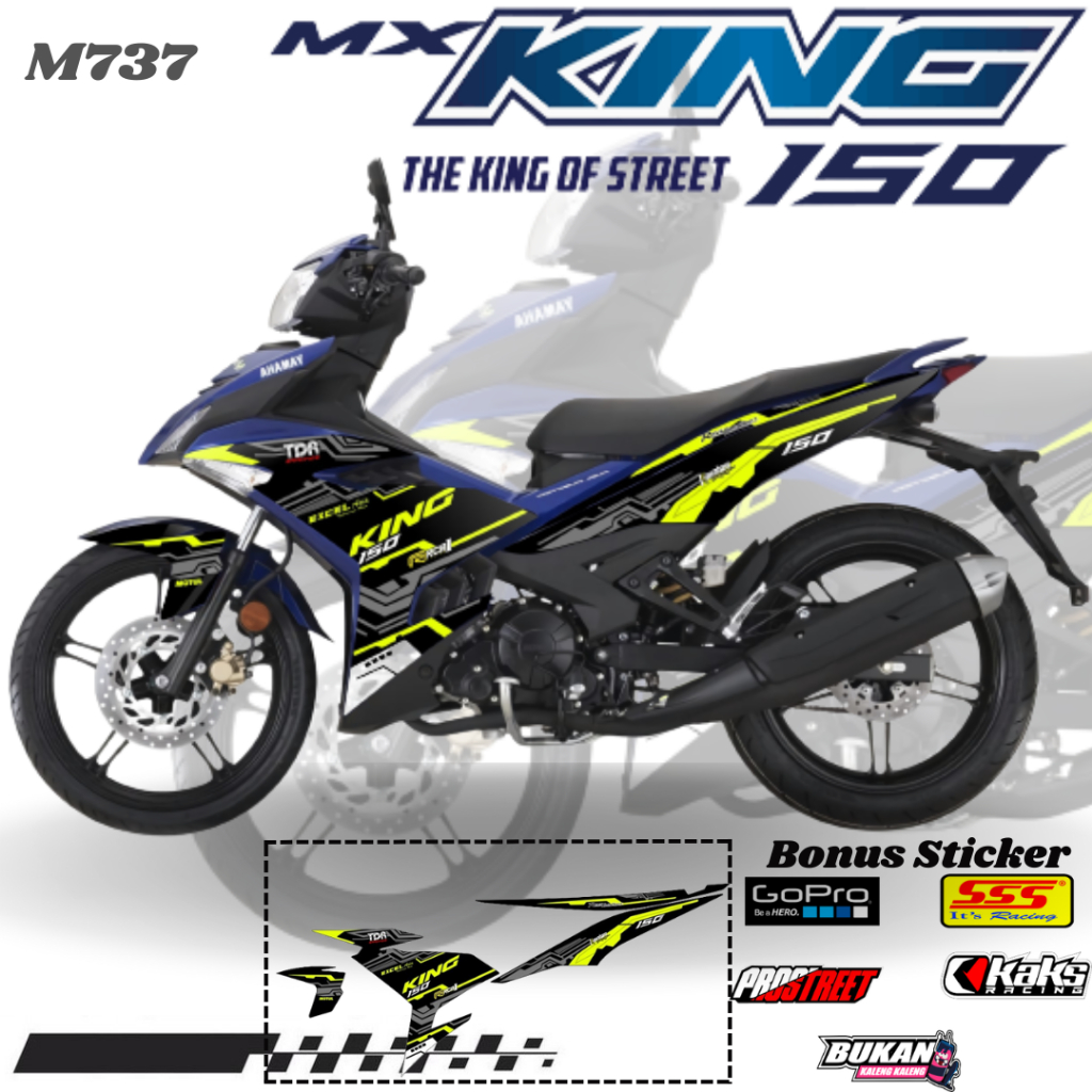 Sticker Striping Lis Motor Yamaha MX KING 150 Tahun 2015 2016 2017 2018 2019 M737 Stiker Decal Print