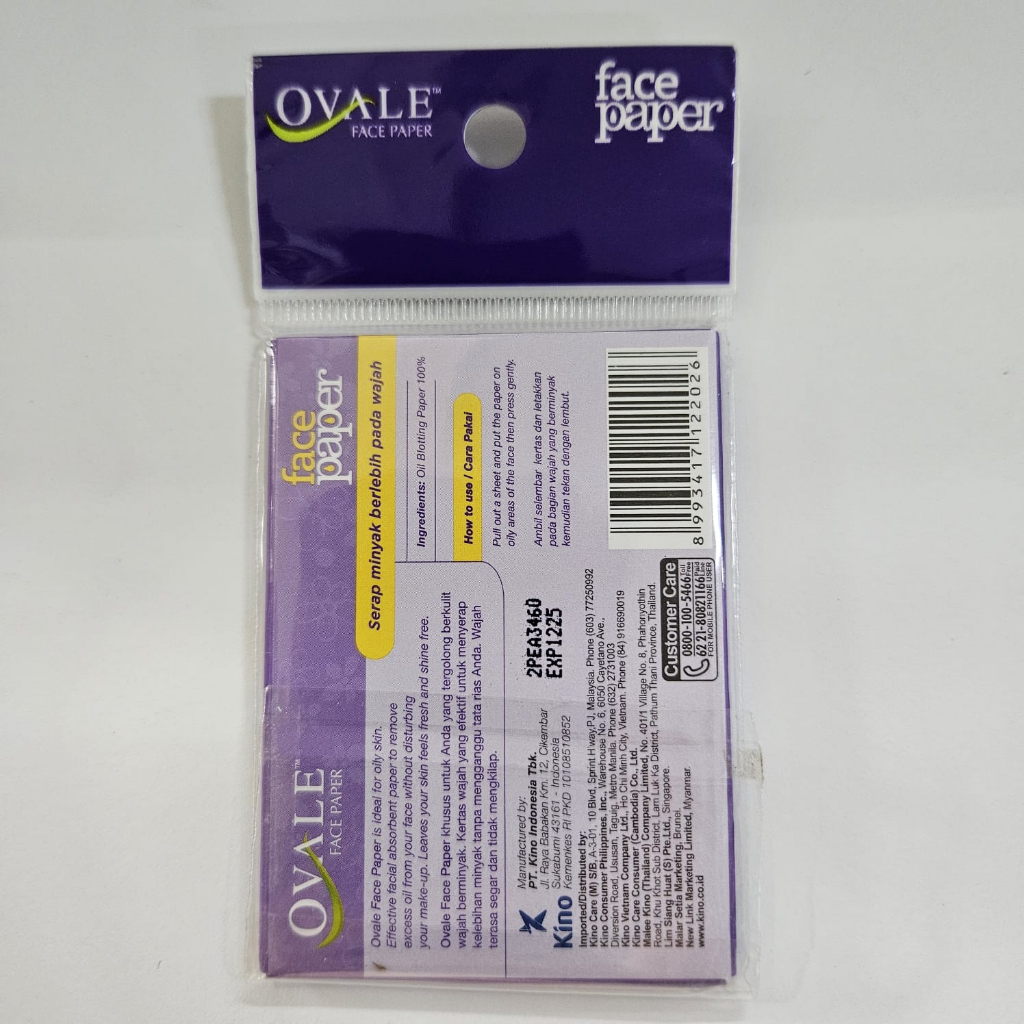 Ovale Face Paper Penghilang Minyak isi 100 Lembar