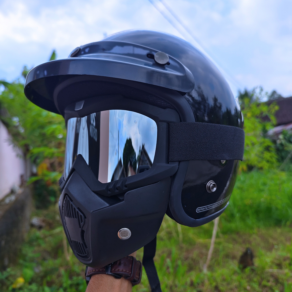 HELM BOGO RETRO KLASIK GOGGLE MASK TOPENG KAIROZ