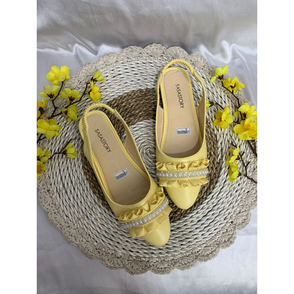 mandirishoestore- SEPATU SENDAL MUTIARA FLATSHOES COUPLE IBU DANANAK PEREMPUAN 1 2 3  TAHUN HAY17