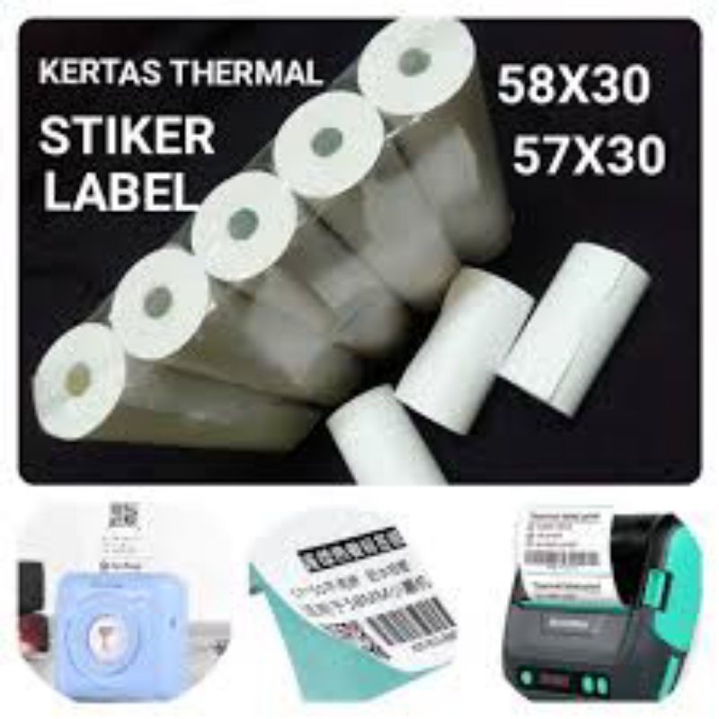 

KERTAS THERMAL STIKER LABEL 58X30/57X30