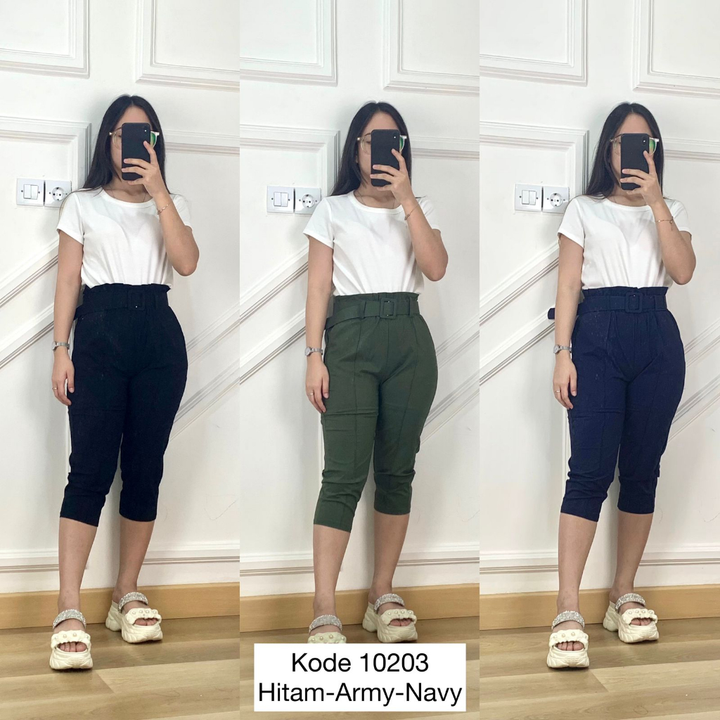 10203 CELANA 7/8 SANTAI RCK 5608 CASUAL BASIC PREMIUM CELANA SETENGAH TIANG WANITA CASUAL BASIC PREM