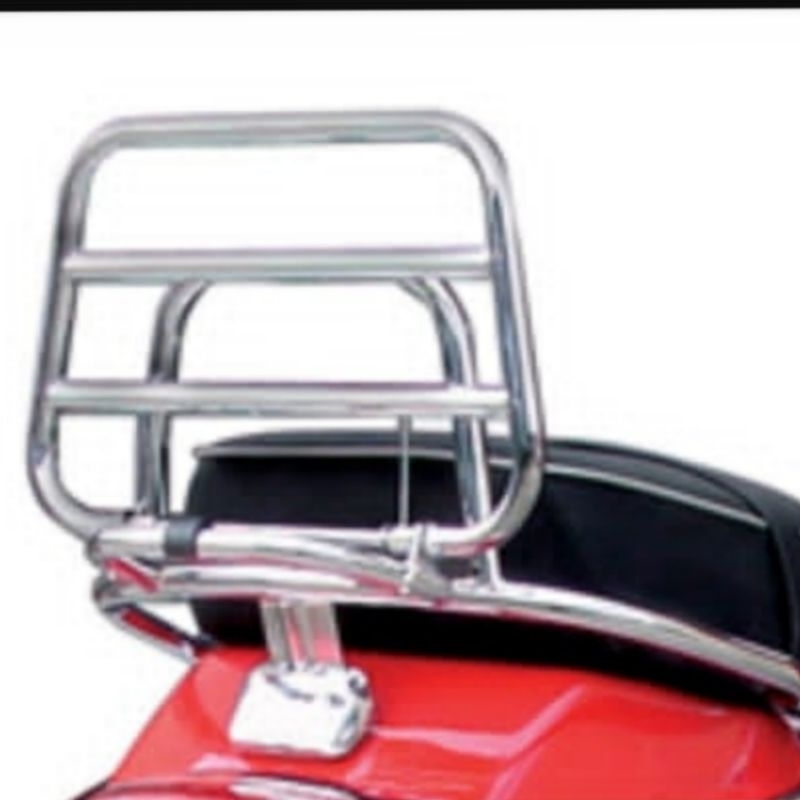 RAK BELAKANG CHROME utk vespa matic LX & S