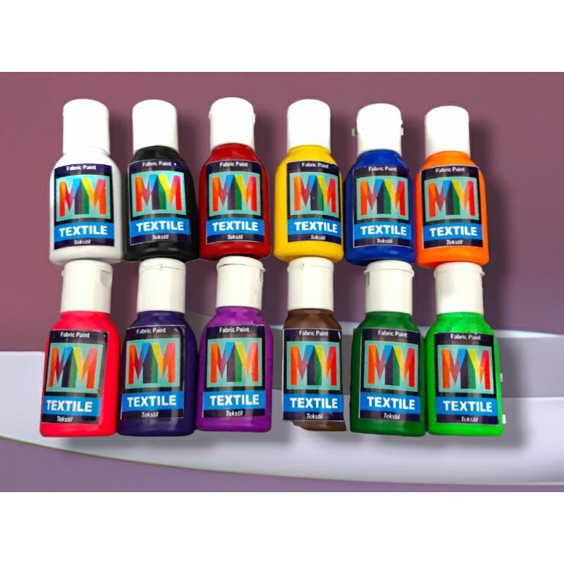

Ay00! Perbotol Cat Lukis Kain 30ml Textile MM Untuk Melukis Kaos, Sepatu, Tas, Hijab, Topi,