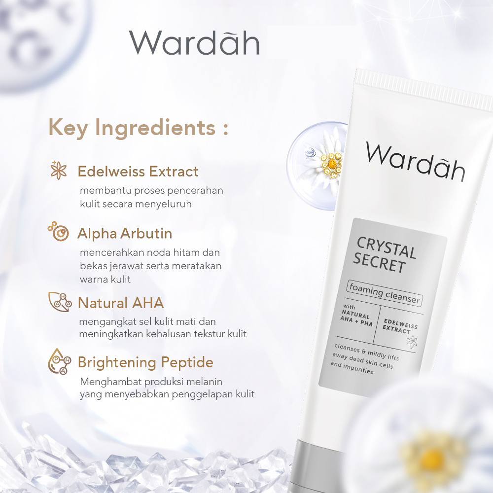 Wardah Crystal Secret Foaming Cleanser - 100ml