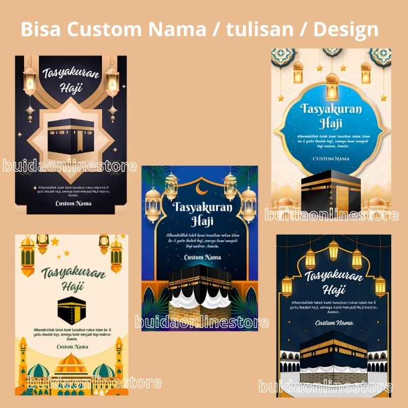 

Stiker Haji Label Hangtag Kartu Ucapan Tasyakuran Umroh Sticker dekorasi kemasan souvenir oleh-oleh segel hiasan dus box kotak paperbag goodiebag bingkisan bisa custom nama tulisan travel hajj mabrur hampers parcel