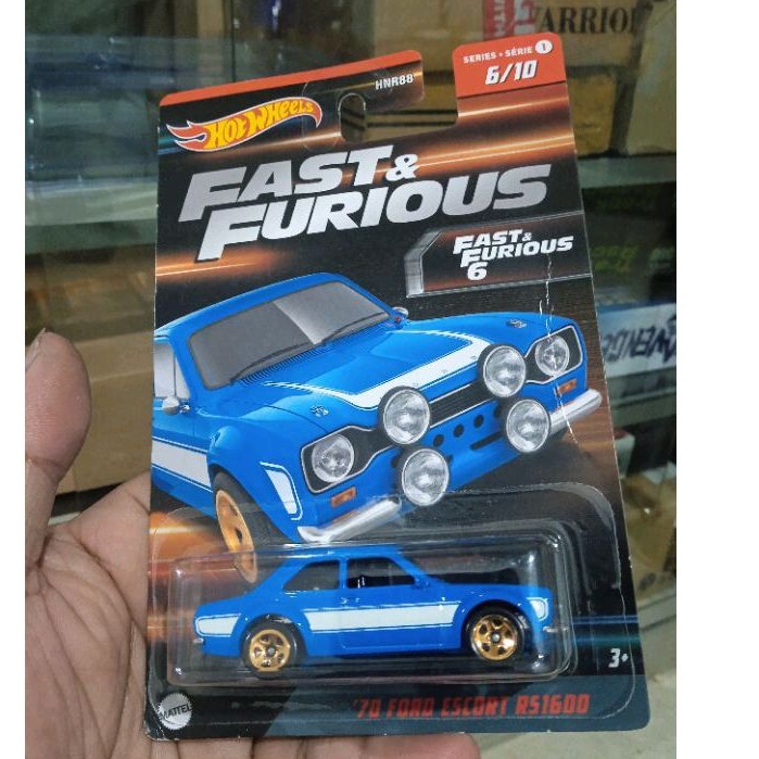 Hotwheels '70 FORD ESCORT RS1600 Fast and Furious CARD KERUT, FREE PROTECTOR