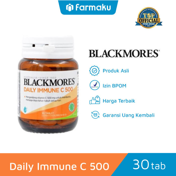 Blackmores Daily Immune C 500 Suplemen Daya Tahan Tubuh 30S