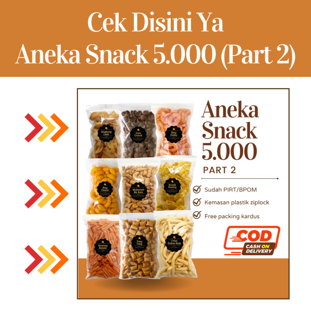 [DELISH SNACKS] Aneka Snack Serba 5.000 / Cemilan Camilan 5 Ribu Bebas Pilih Rasa / Makanan Ringan