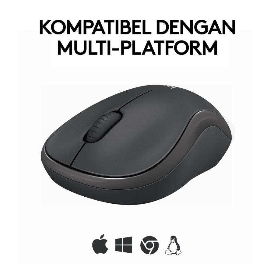 Logitech M240 Silent Touch Mouse Wireless Tidak Bunyi Klik Tanpa Kabel - Original