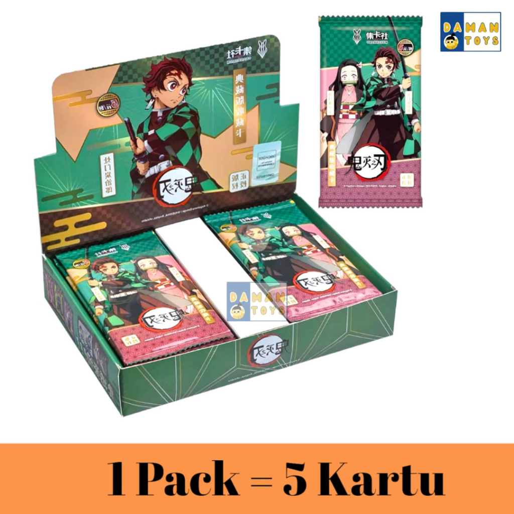 100pcs Kartu Anime Demon Slayer 1 Box Grosir Card Kimetsu No Yaiba 20 pack