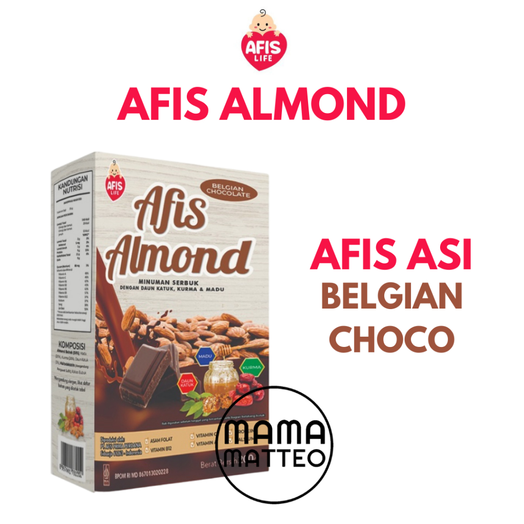 SUSU AFIS ALMOND / Pelancar ASI Booster / Kacang Almond Daun Katuk Kacang Hijau Kedelai 200gr / AFIS BANDUNG