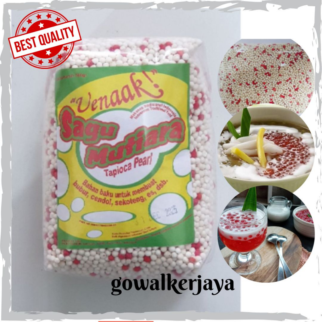 

❤gowalkerjaya❤Sagu Mutiara MERAH 500 gram / sagu mutiara merah toppyng minuman makanan dessert TERMURAH