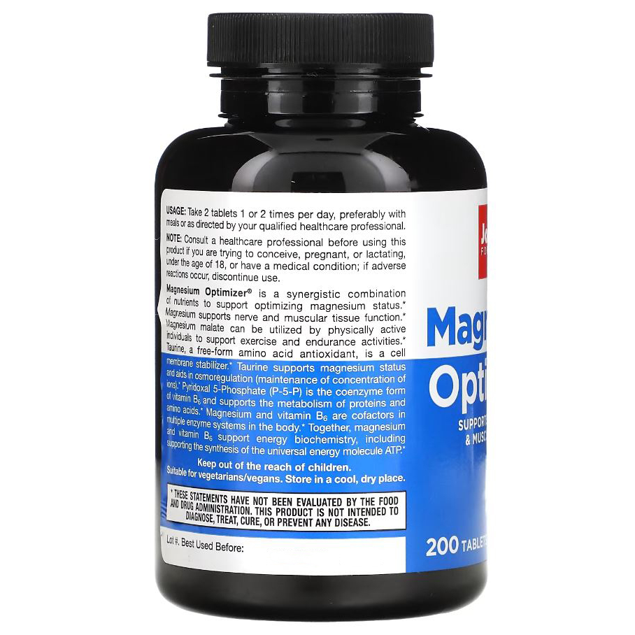 Magnesium Optimizer 200 Tablets Dukung Kesehatan Tulang Padat Serta Fungsi Otot ORI USA