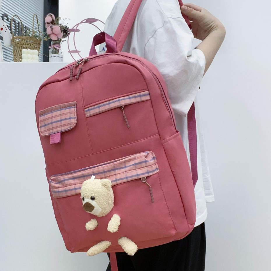 Tas Ransel Sekolah CLOUDS' LOVE F300 Backpack Remaja Muat Laptop 16inch Bahan Anti Air WATCHKITE WKOS