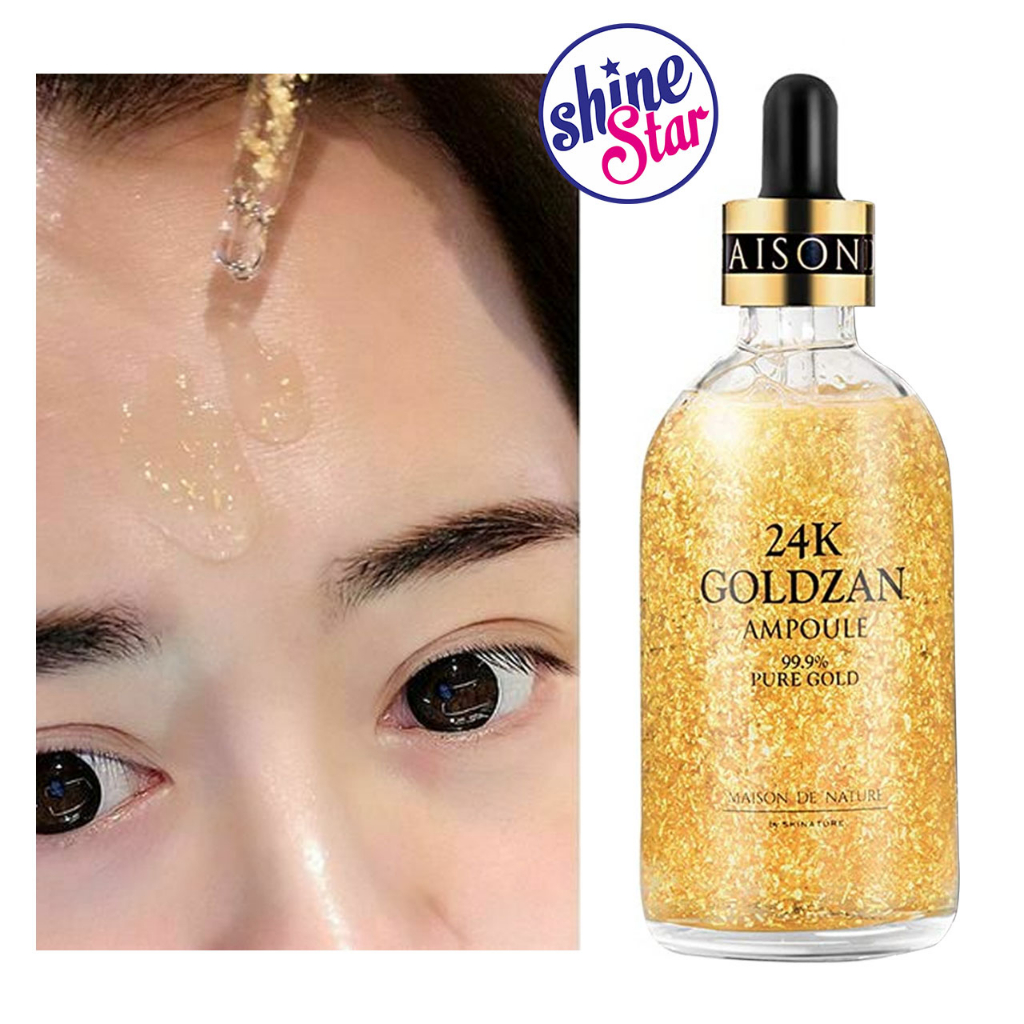 Ampoule Serum Wajah Emas 24K Pure Gold Maison De Nature Hilangkan Flek Hitam Dan Bekas Jerawat