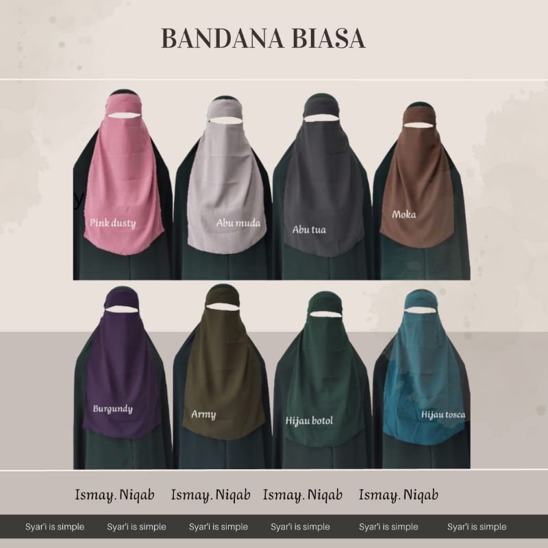 Cadar Bandana biasa bahan sifon arab