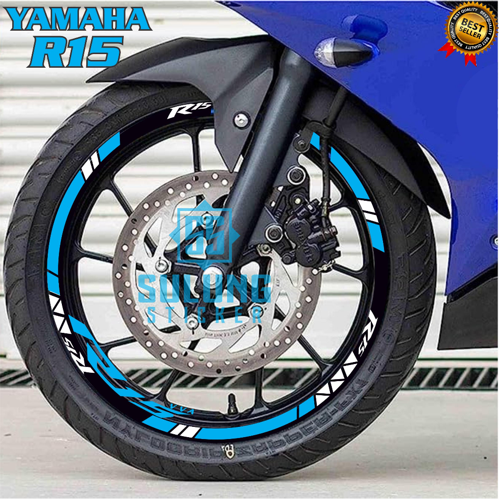 Stiker Velg Motor Yamaha R15 Cutting Sticker Lis Variasi Aksesoris Terbaru