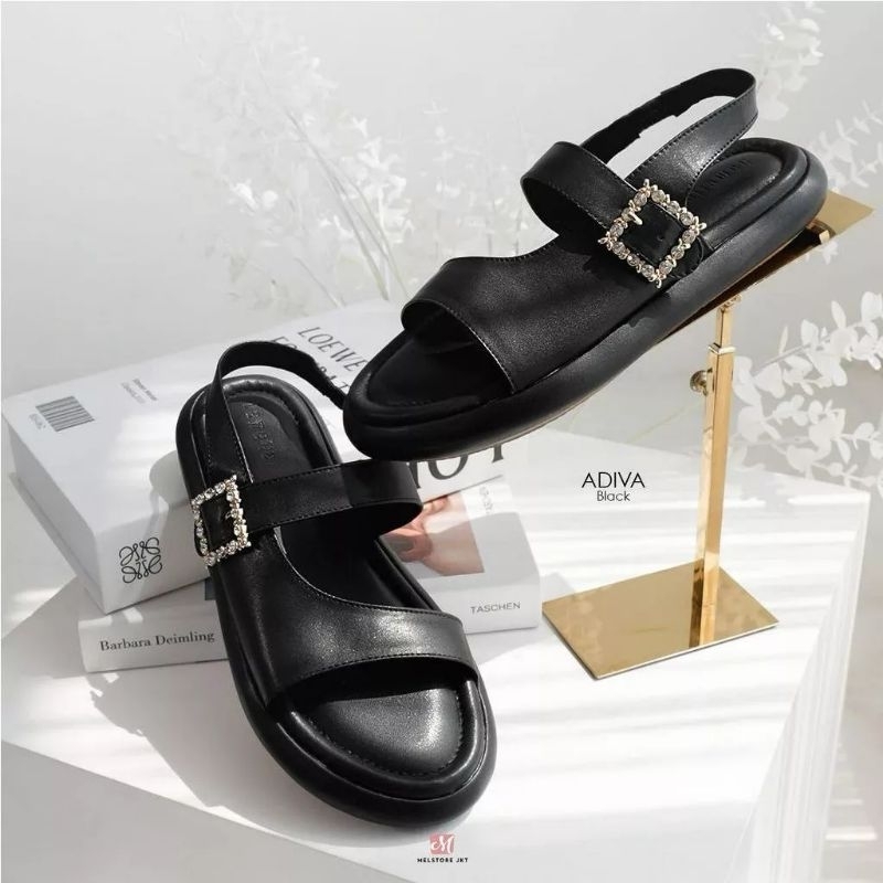 Damelia Melstore jkt official shop Sandal wanita flat Adiva DAMELIA MELSTORE JKT OFFICIAL SHOP