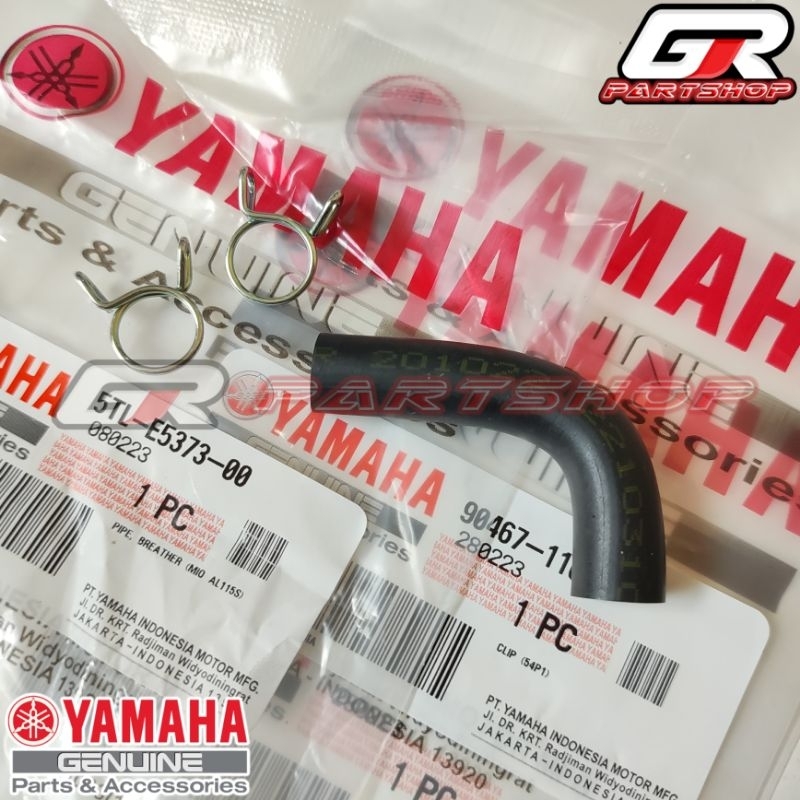 selang hawa cvt + klip 2 pcs mio sporty smile soul fino ori ygp original yamaha