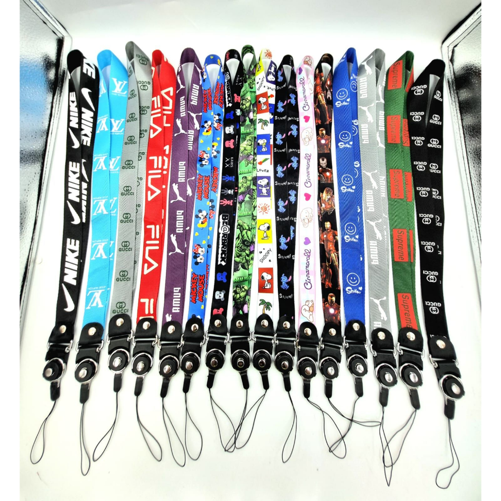 Tali Gantungan Hp // Lanyard Hp Kualitas bahan Bagus Motif Print Bolak Balik