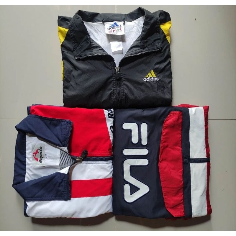 Jacket outdoor, jacket vintage, jacket second adiddas, fila, rapido