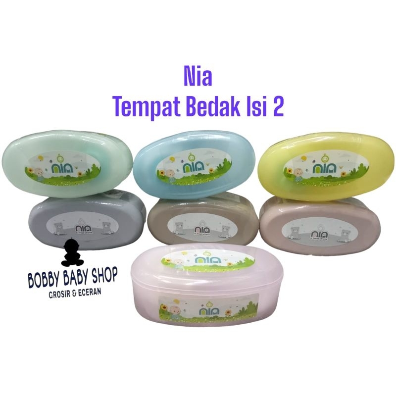 Nia Tempat Bedak Isi 2 + Tepukan