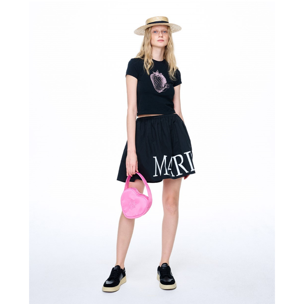 CROPPED TSHIRT LES FRAISES (BLACK PINK)