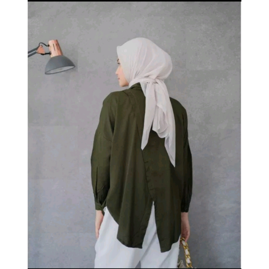 Kemeja Wanita Oversize - Nelka Linen Shirt