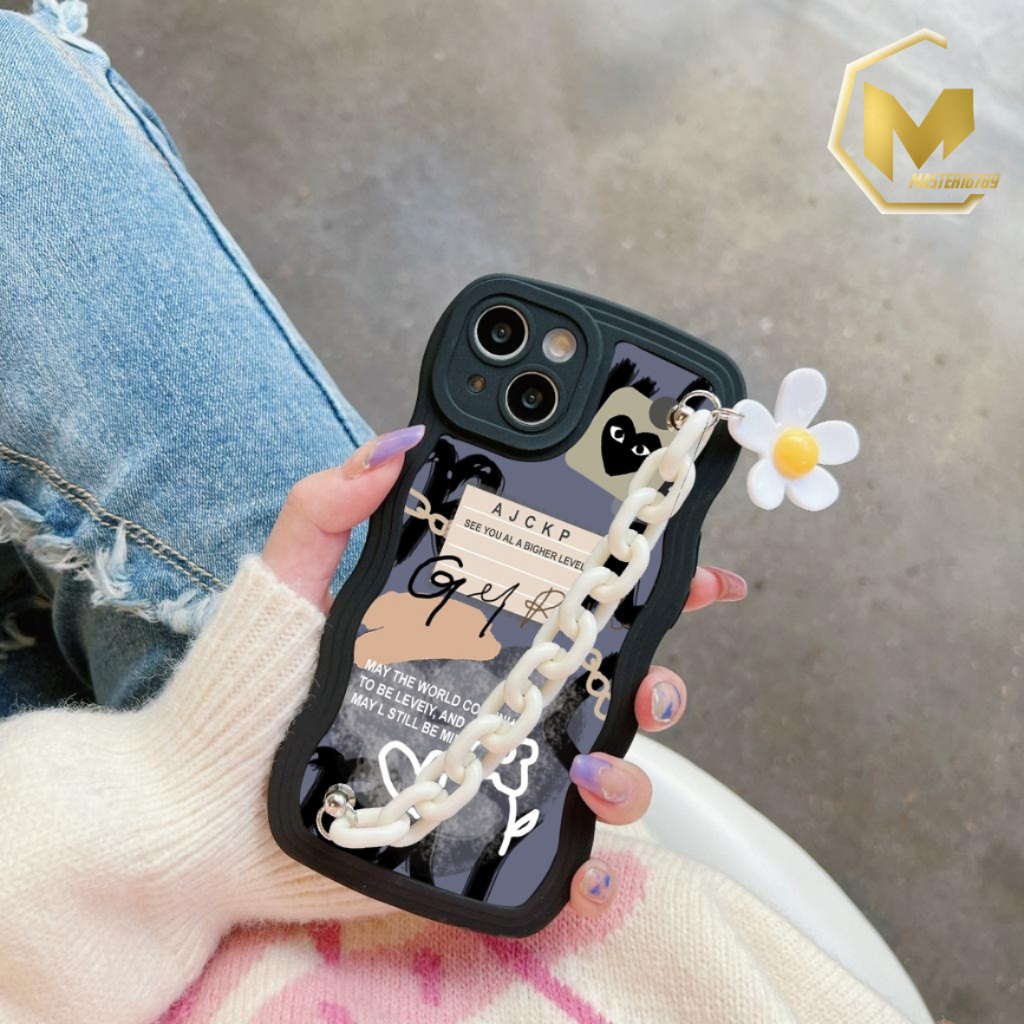 GC54 GC63 CASE CASING SILIKON WAVY WAVE CARACTER RANTAI BUNGA FOR OPPO RENO 7 8 4G 7Z A96 5G 7 8 5G 8T 4G MA4991