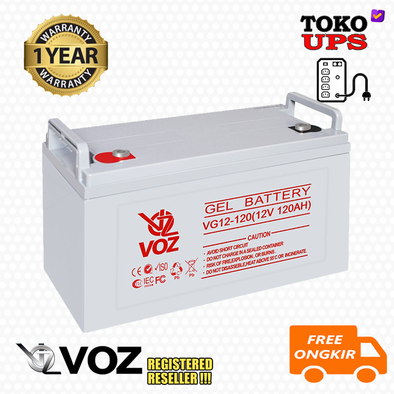 VOZ VG12-120 12V 120AH GEL Battery | Baterai 12V 120AH GEL