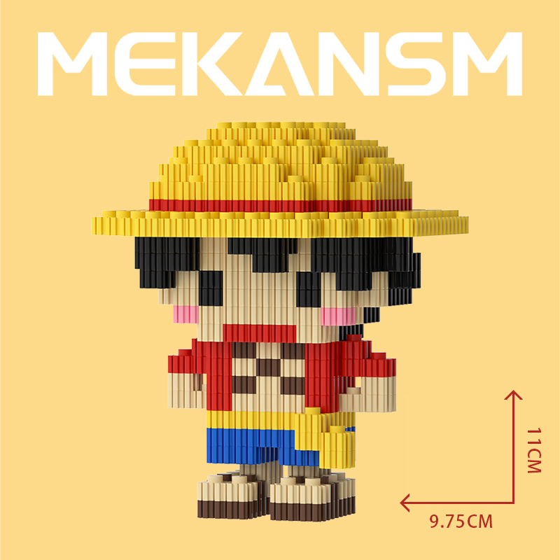 Mainan balok One Piece luffy disney Series Nano Block edukasi anak Bricks Mini Toys