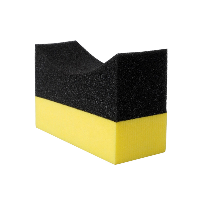 Spons Aplikator Cleaning Sponge Tire Wax Polishing Car - F-95 - Black/Yellow